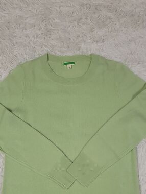 J. Crew Pale Green Cashmere Crewneck Sweater